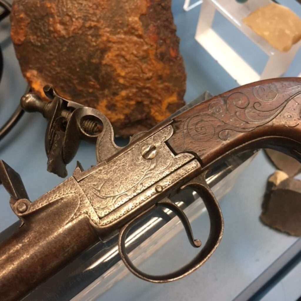 Flintlock Pistol in the Battle of New Orleans Exhibit at Jackson Barracks Museum.